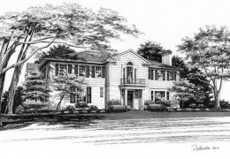 Pen-and-Ink-of-Klimek-Home-©-2019-Richelle-Flecke