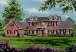 Watercolor-custom-house-portrait-of-Frontenac-home-copyright-Richelle-Flecke
