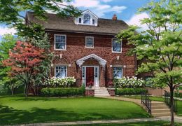 Watercolor-of-Aberdeen-Place-c-2017-Richelle-Flecke