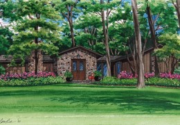 Watercolor-of-Little-Rock-AR-Home-©-2021-Flecke