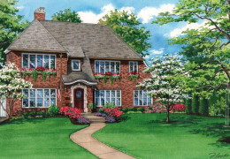 Watercolor-of-Rochester-NY-Home-©-2020-Flecke