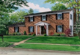 Watercolor-of-Sandian-Court-Home-©-2021-Flecke