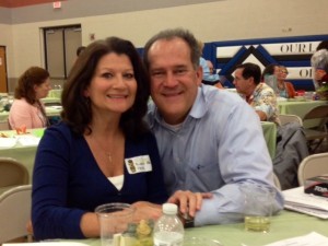 Chuck and I at OLS Silent Auction