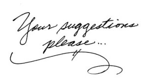 Your suggestions please001
