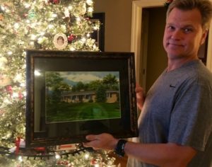Steven Bull with house portrait