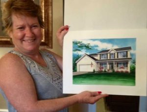 Bonnie holding portrait