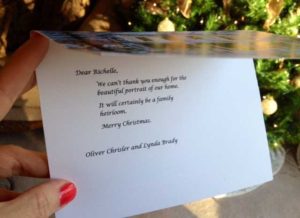 Christmas card inside message