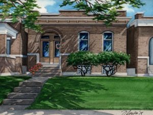 Watercolor of Idaho St Home (c) Richelle Flecke