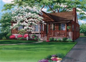 Watercolor house portrait 