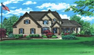 Watercolor house portrait 