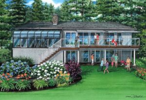 watercolor house portrait