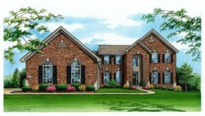 custom house portrait of Sunset Hills residence © Flecke 2022