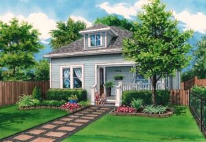 custom house portrait of Texas home © Flecke