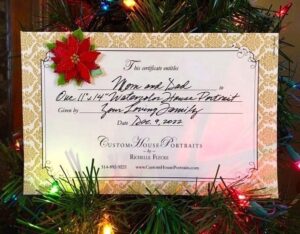 House portrait gift certificate