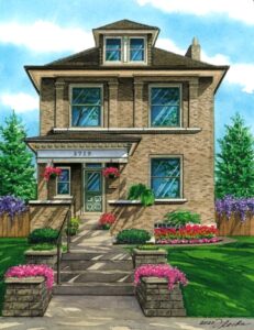 custom house portrait