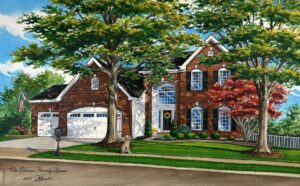 Custom house portrait of Garcia family home