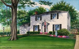 Custom house portrait of Kirkwood home by Richelle Flecke