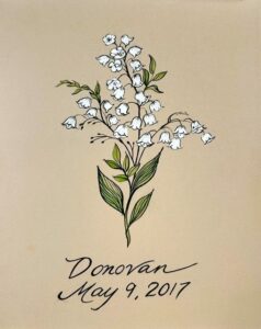 Floral artwork for Donovan © 2026 Richelle Flecke